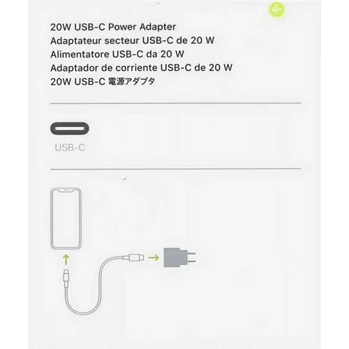 Adaptador de corriente USB-C de 20W